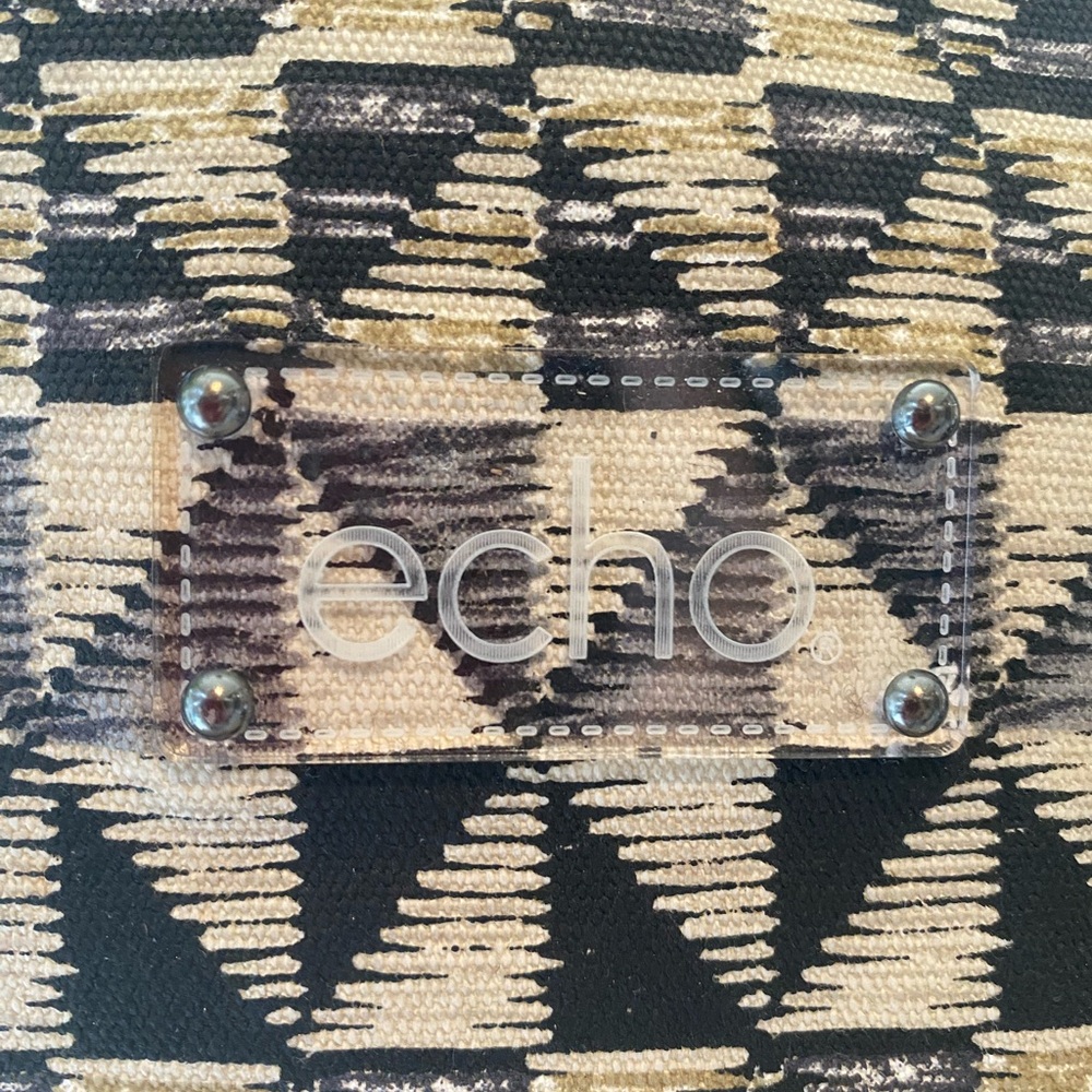Echo Black /Cream Geometric Pattern Bag Lined In … - image 1